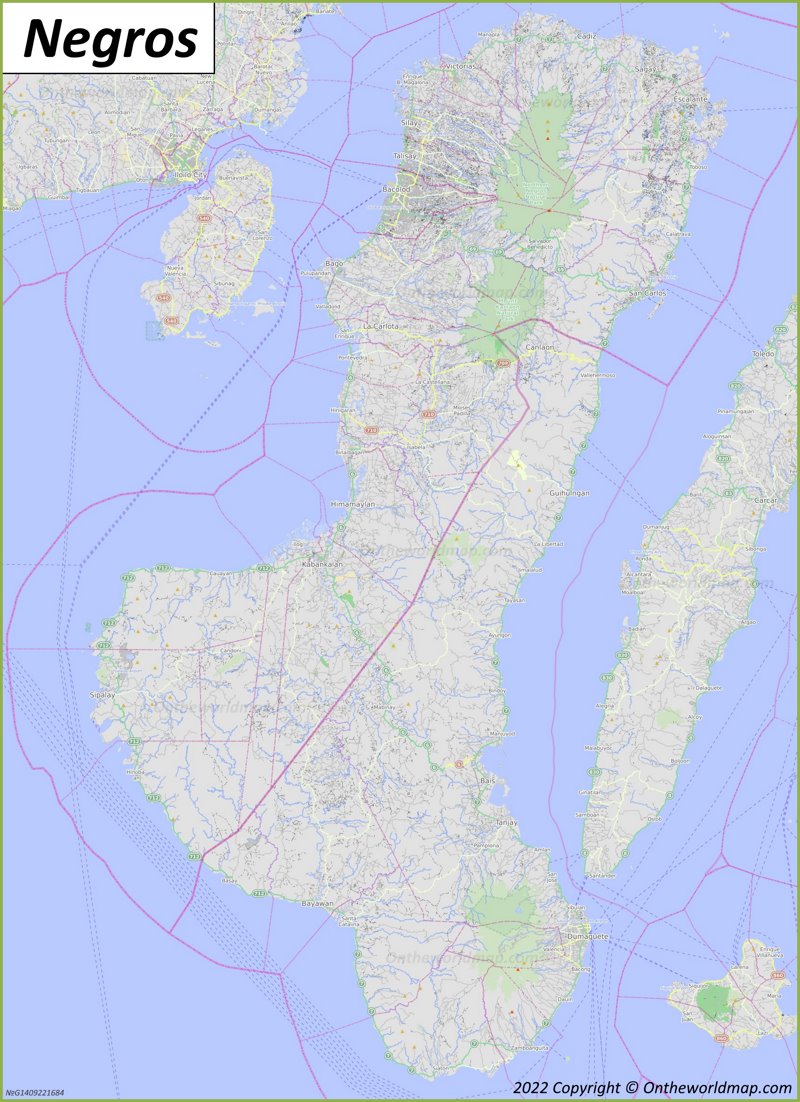 Negros Island Map Philippines Detailed Maps Of Negros Island 31500 ...