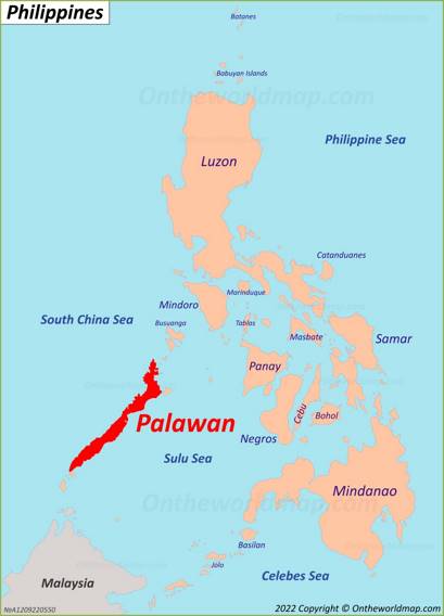 Palawan Island Location Map