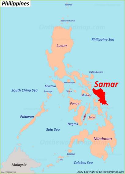 Samar Island Location Map