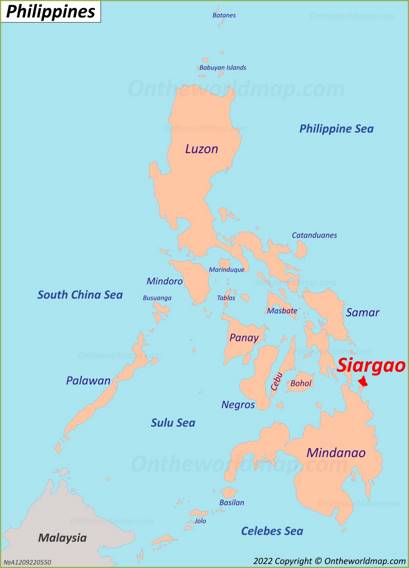 Siargao Island Location Map