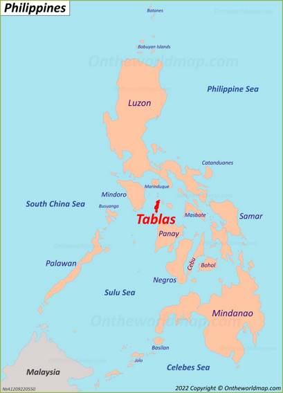 Tablas Island Location Map
