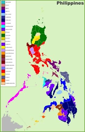 Map of ethnic groups in Philippines