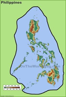 Philippines physical map