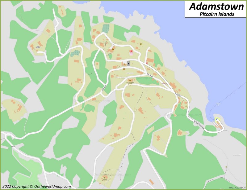 Adamstown Map Pitcairn Islands Detailed Maps of Adamstown