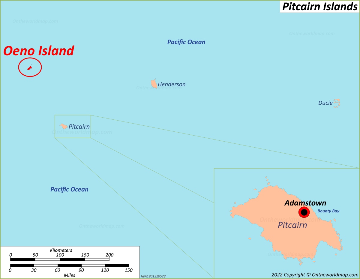 Oeno Island Location Map