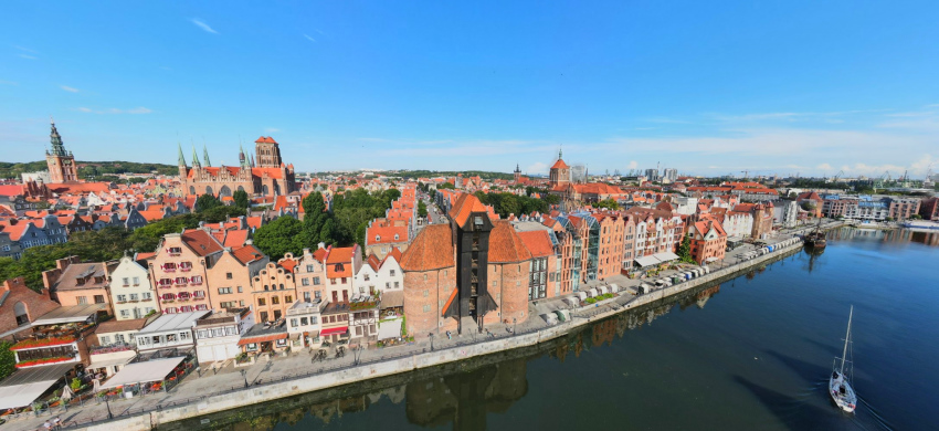 View of Gdańsk's Main Town from the Motława River