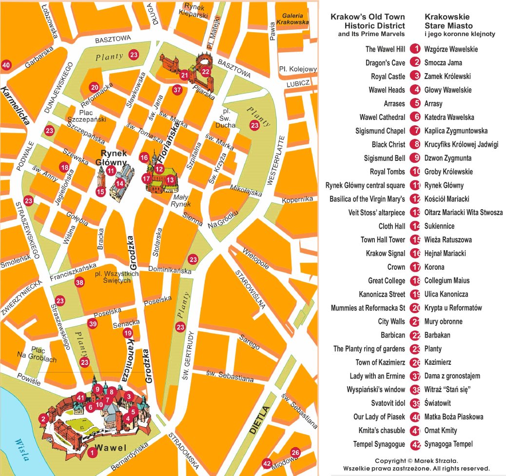 Krakow Printable Tourist Map Tourist Map Krakow Map - vrogue.co