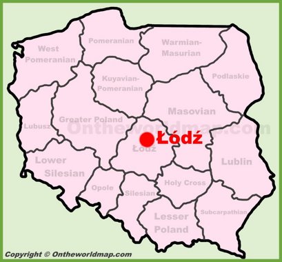 Lodz Location Map