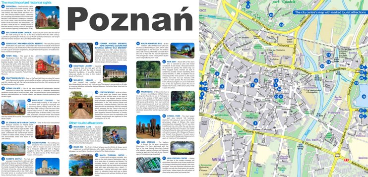 Poznań sightseeing map