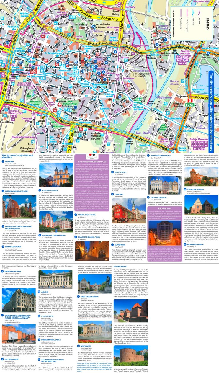 Poznań tourist attractions map