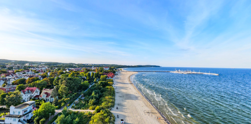 Beach and pier in Sopot