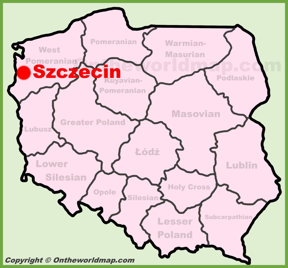 Szczecin Mapa Polski