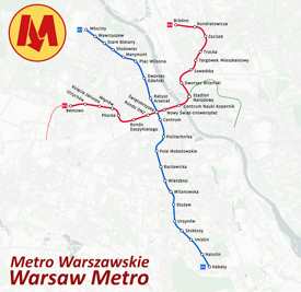 Warsaw metro map