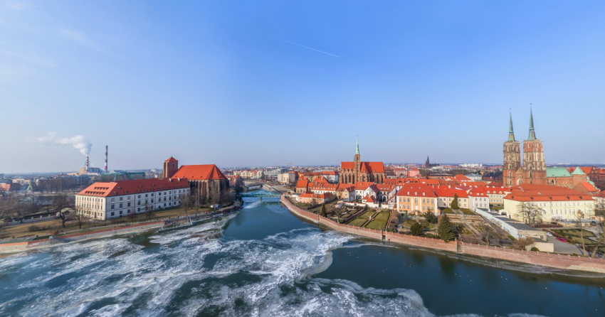 Old town of Wroclaw and Wrocław Cathedral