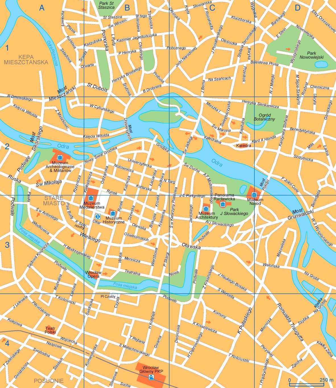 Wroc aw Mapa Google Mapa Wroc aw Plan Miasta Dzielnice Ulice W 