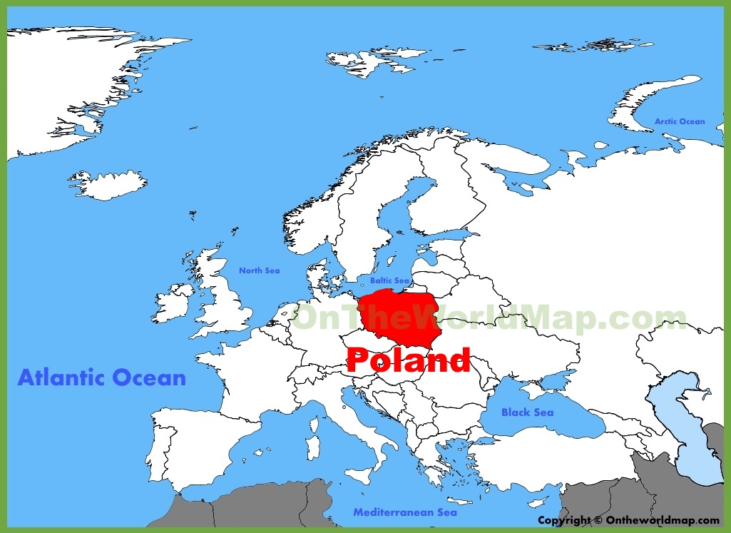 Poland On European Map Poland Location On The Europe Map