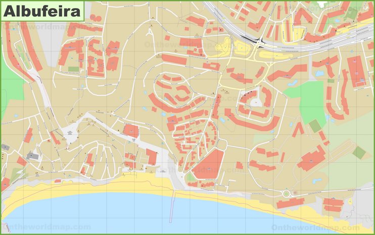 Albufeira old town map