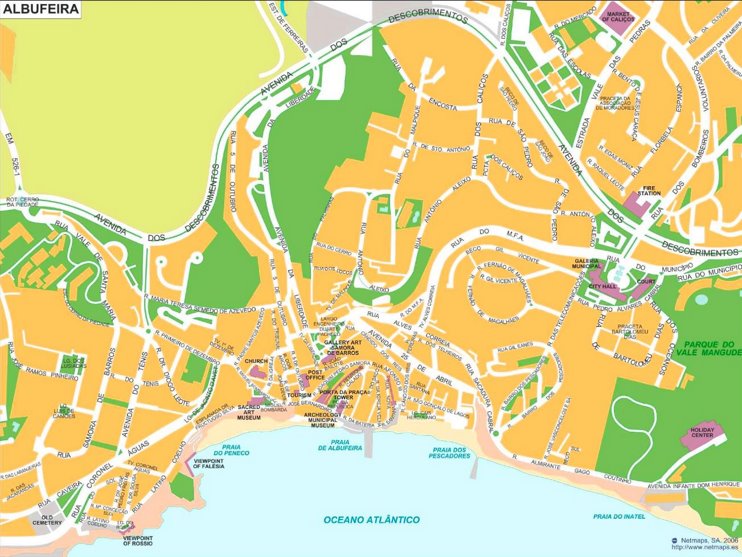 Albufeira tourist map
