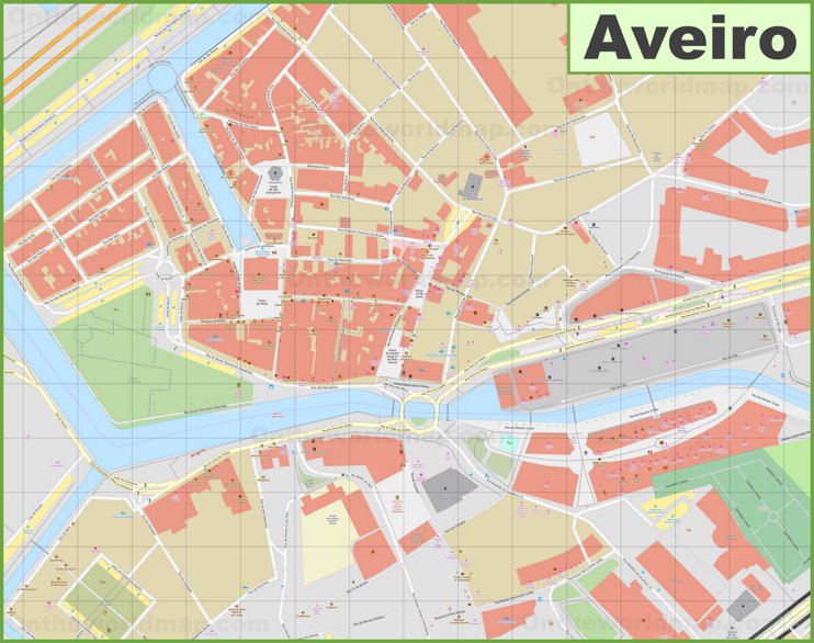 Aveiro City Centre Map