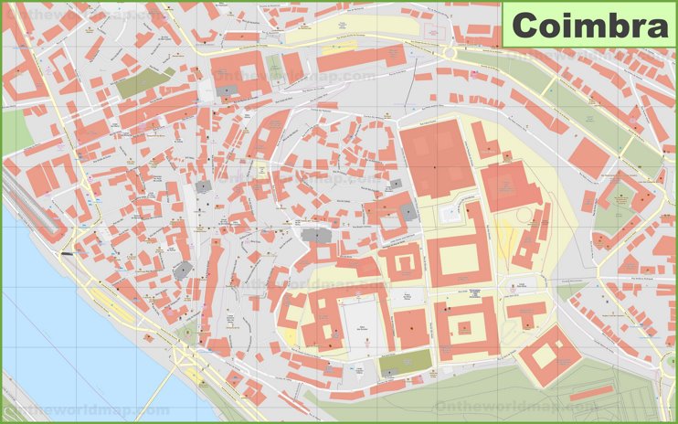 Coimbra City Centre Map
