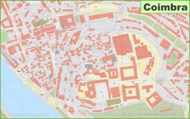 Coimbra city center map