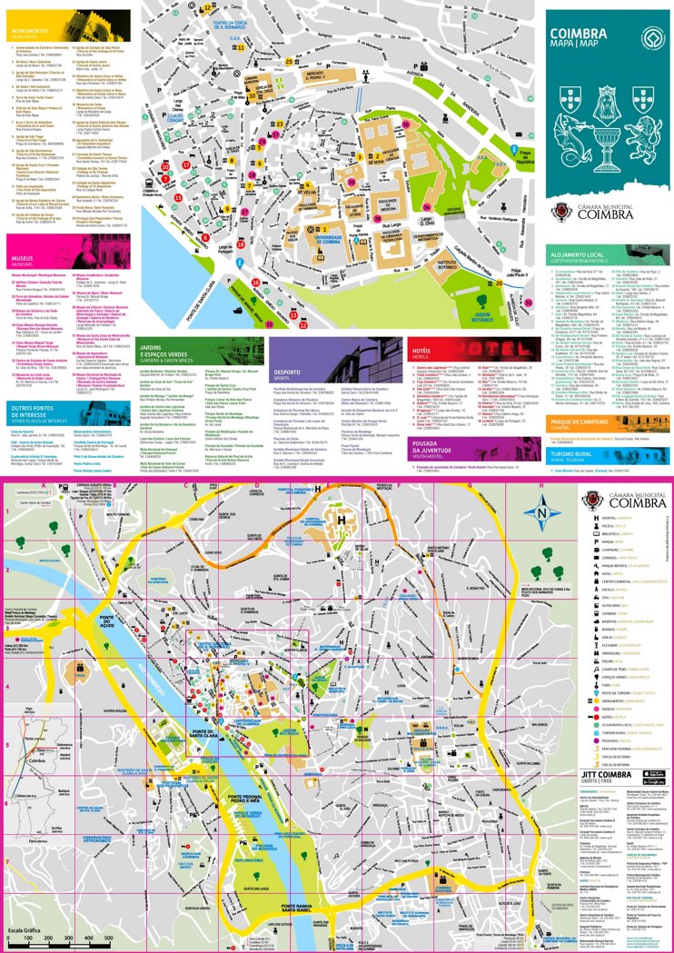Coimbra tourist map