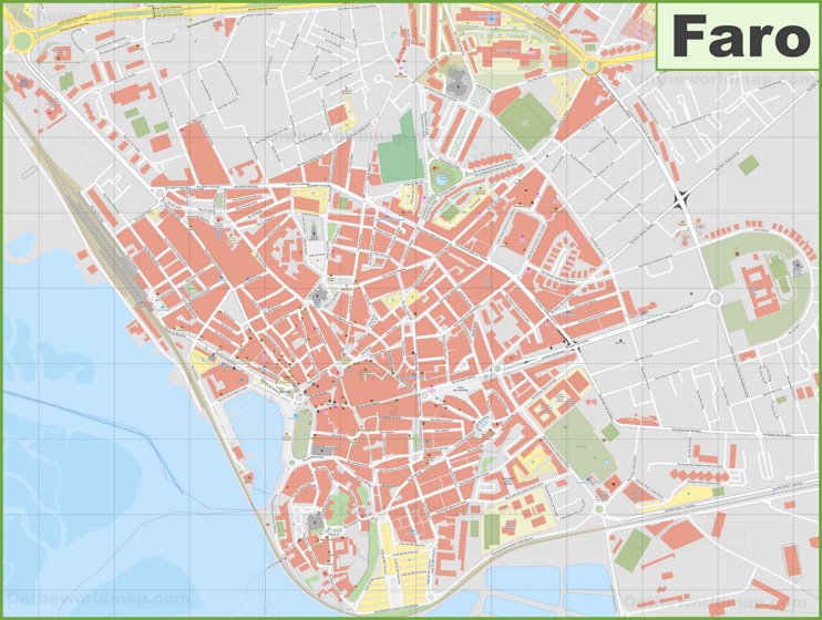 Detailed map of Faro