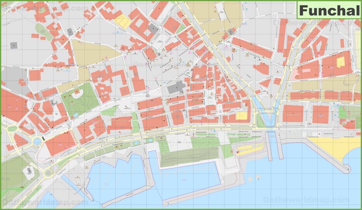 Funchal City Centre Map