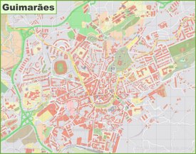 Detailed map of Guimarães