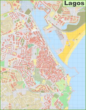 Detailed map of Lagos