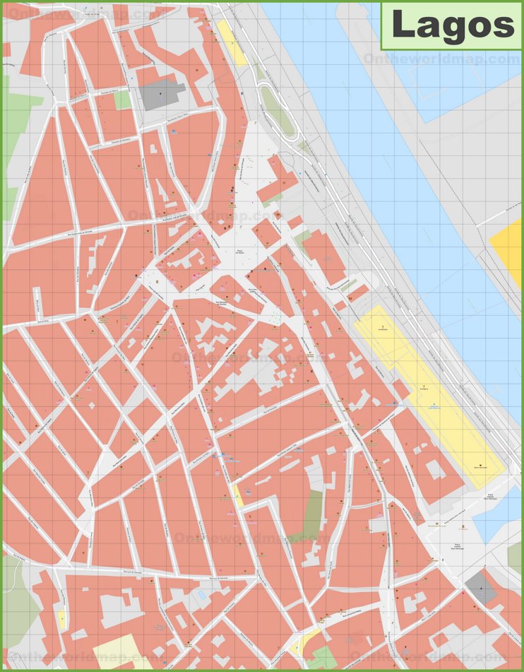 Lagos city center map