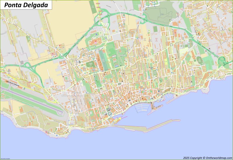 Map of Ponta Delgada