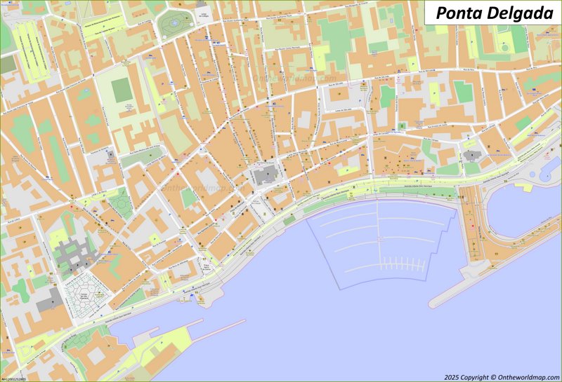 Ponta Delgada City Center Map