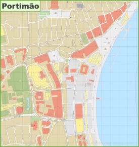 Portimão city center map