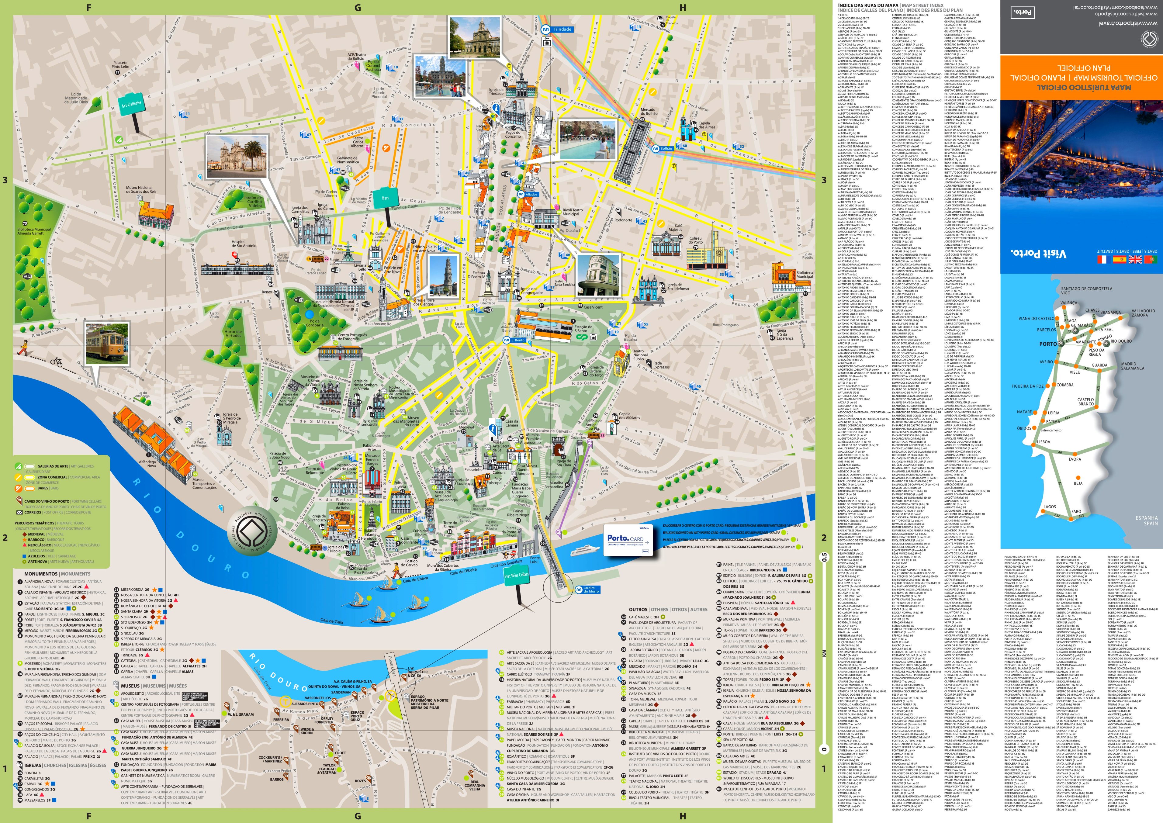 Portugal - PDF tourist map - tourist attractions, What to see? Guide.