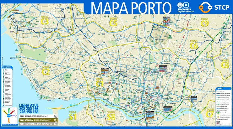 Porto transport map