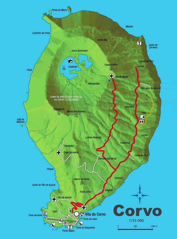 Corvo Island Map