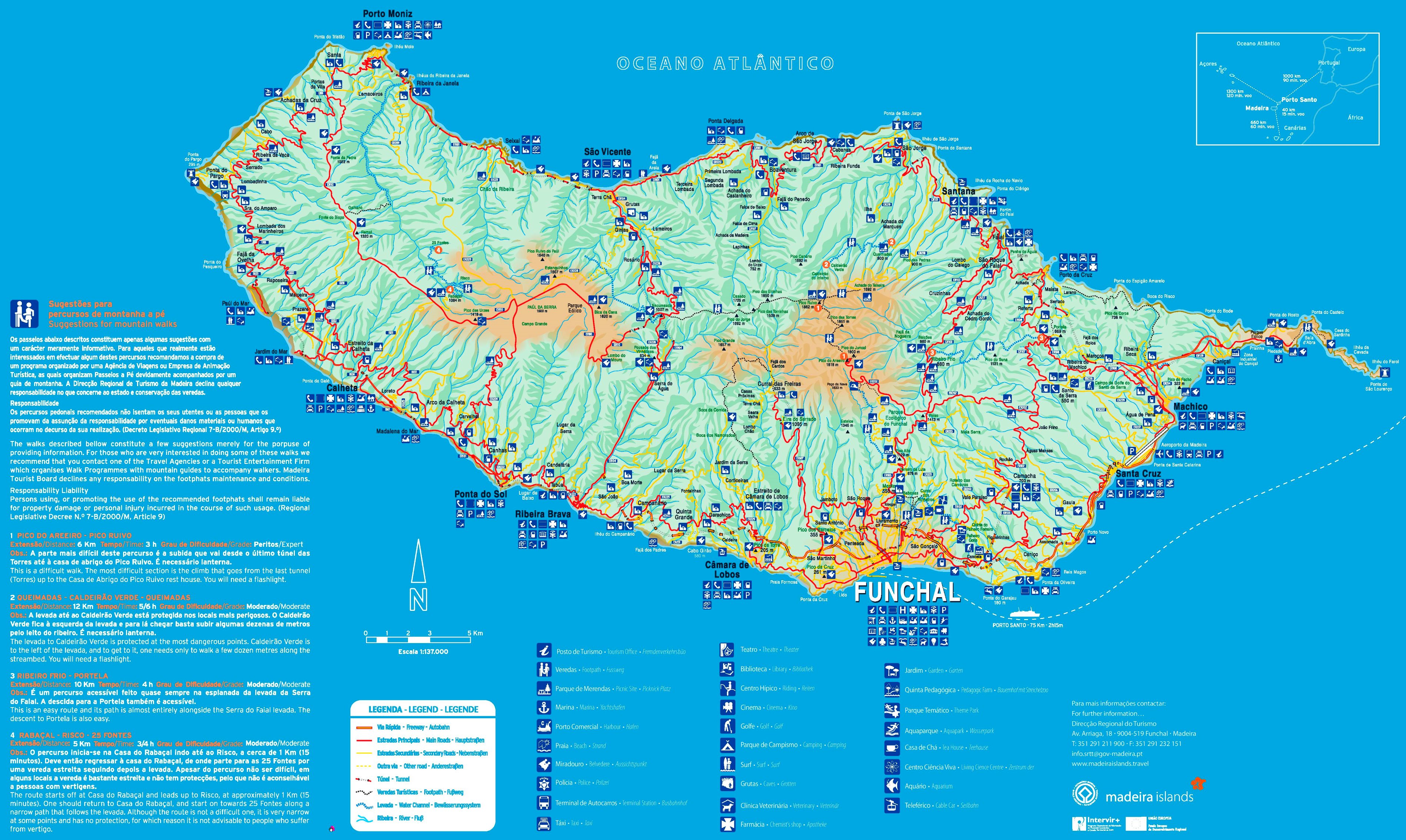 Tourist Map Of Madeira