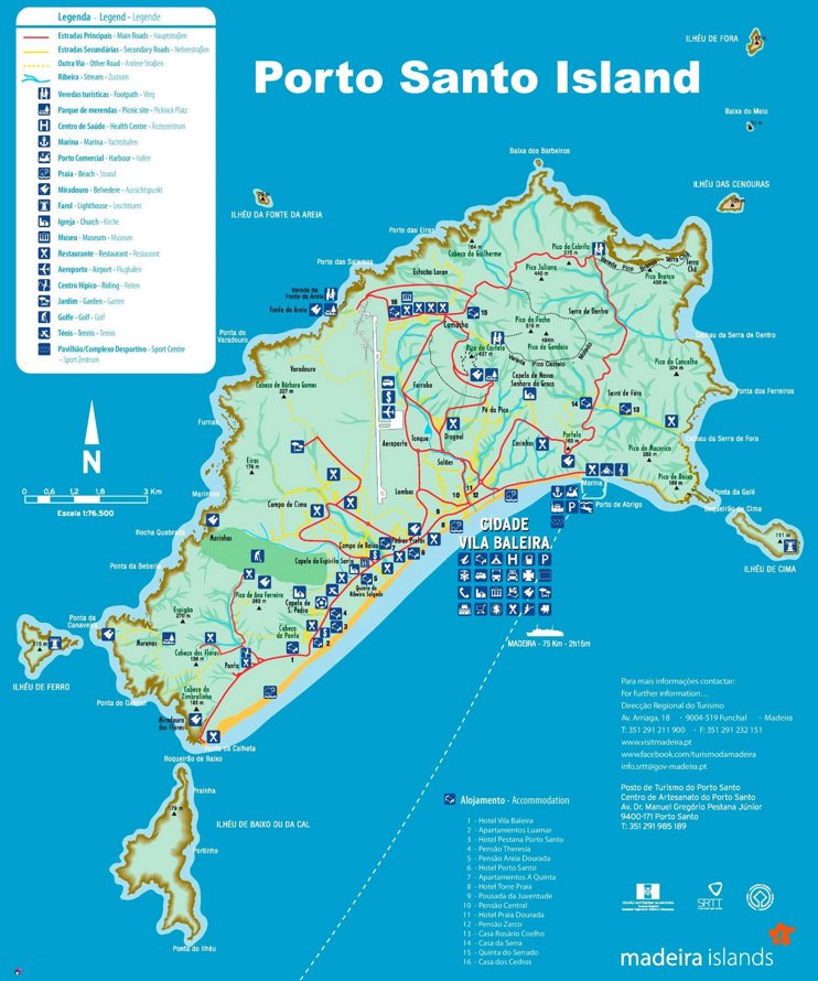 Porto Santo Island Map