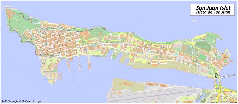 Detailed map of Isleta de San Juan