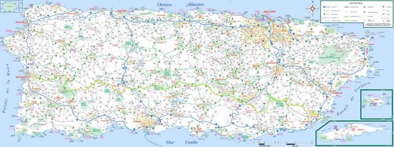 Puerto Rico Road Map