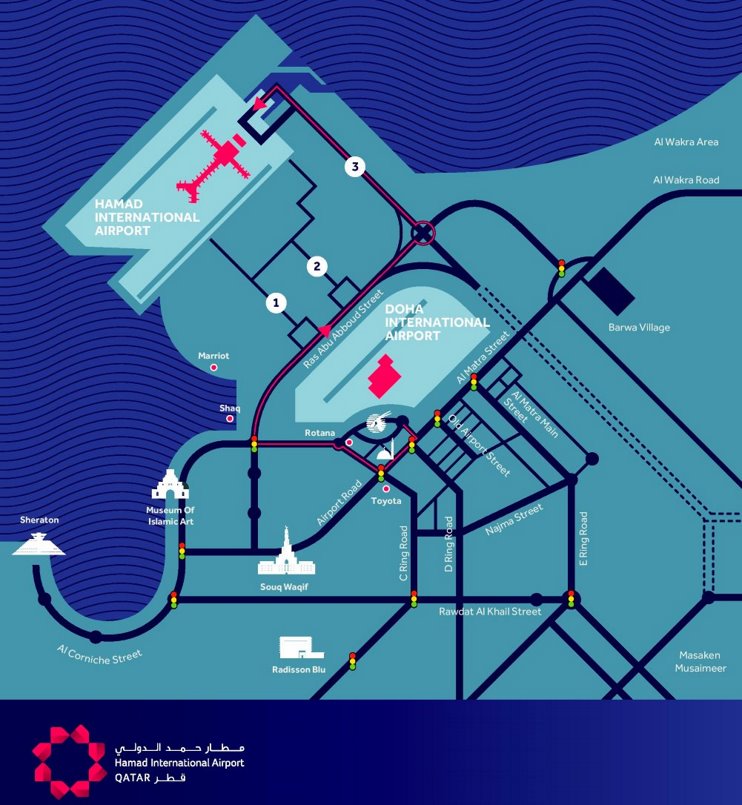 Doha Airport (Hamad) Location Map