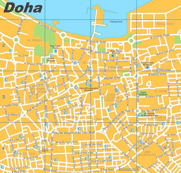 Doha city center map