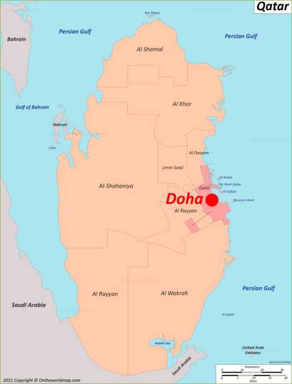 Doha Qatar Map