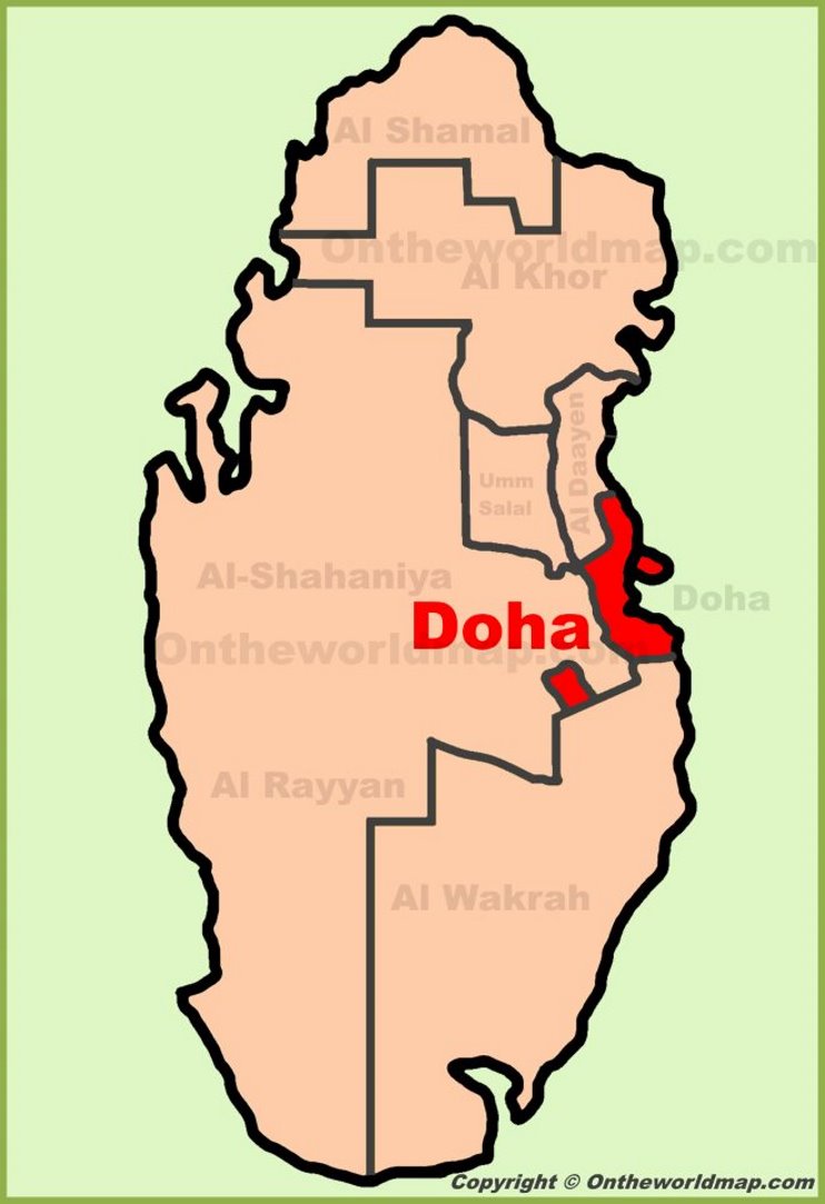 Doha location Map
