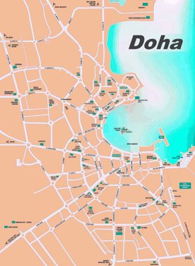 Doha sightseeing map