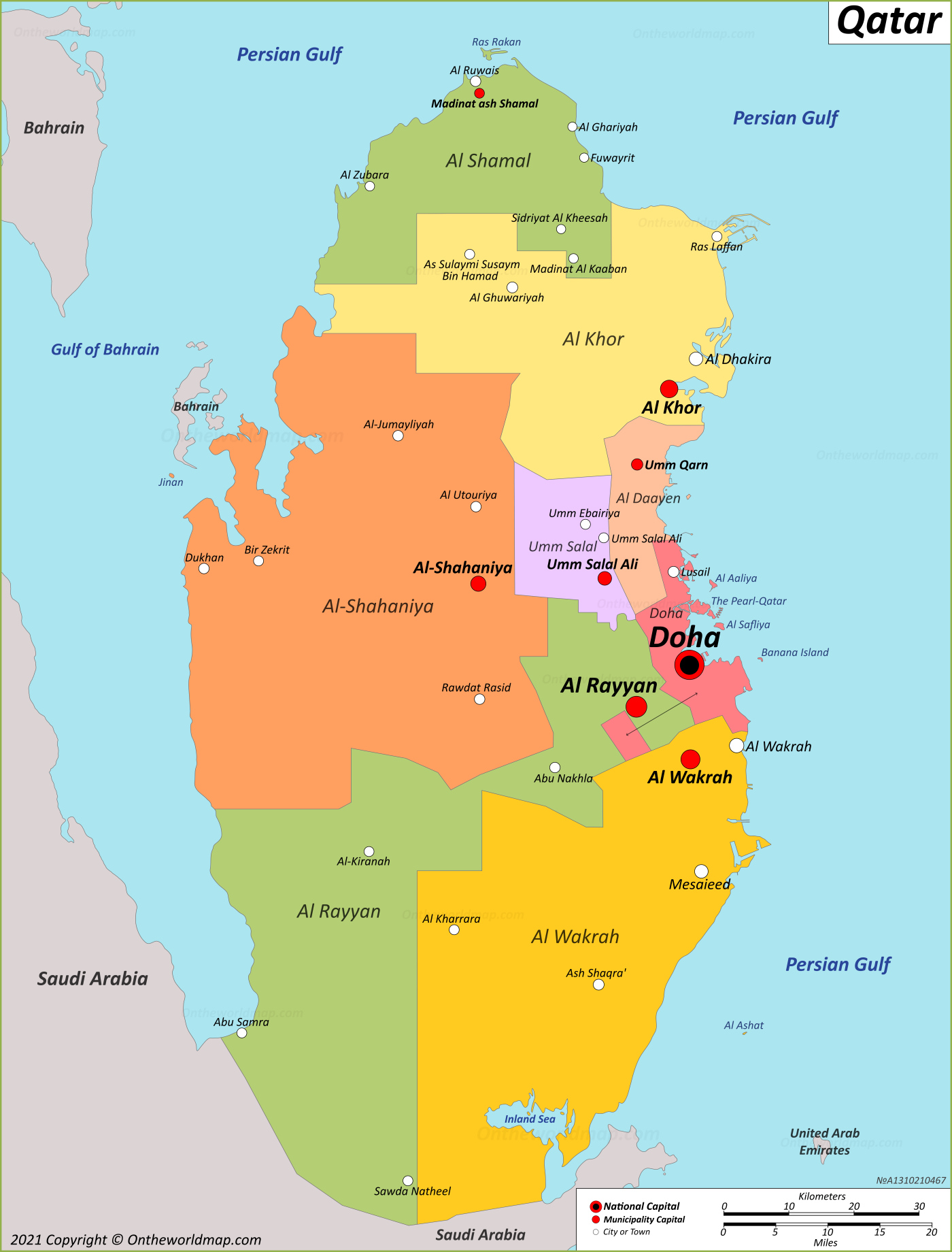 qatar political map