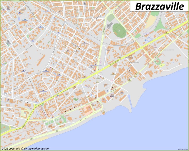 Brazzaville Map  Republic of the Congo  Detailed Maps of Brazzaville