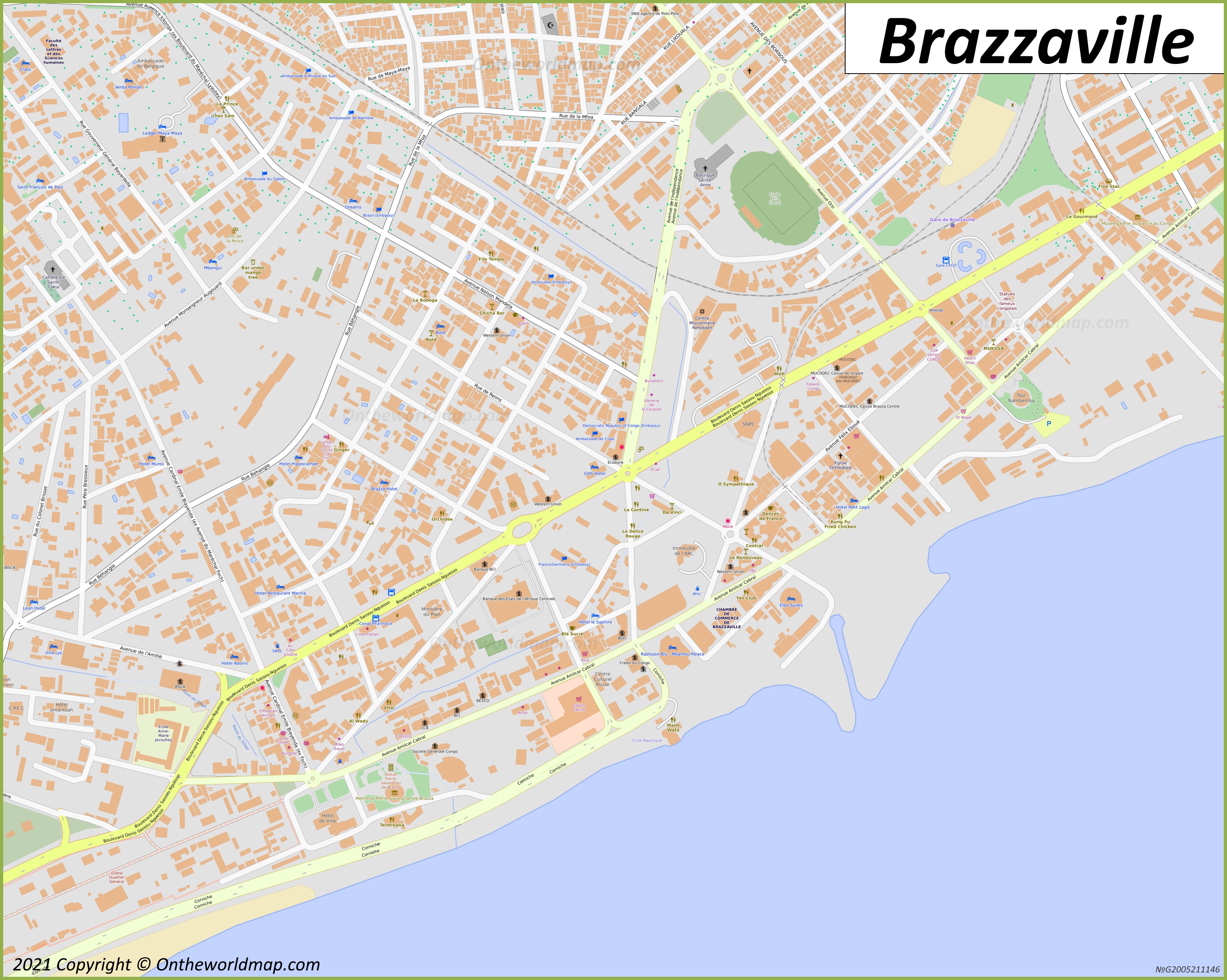 Brazzaville City Center Map