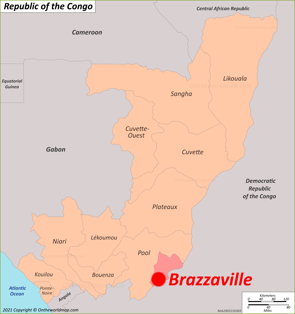 Brazzaville Location Map